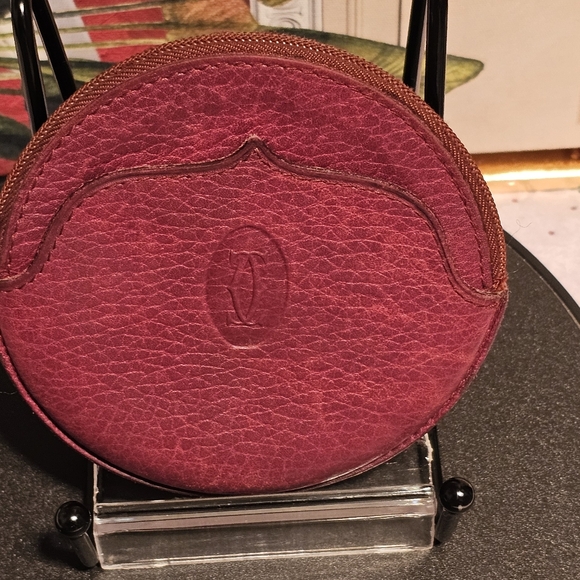 Cartier Mastline Bordeaux Round Coin Case - Picture 5 of 9